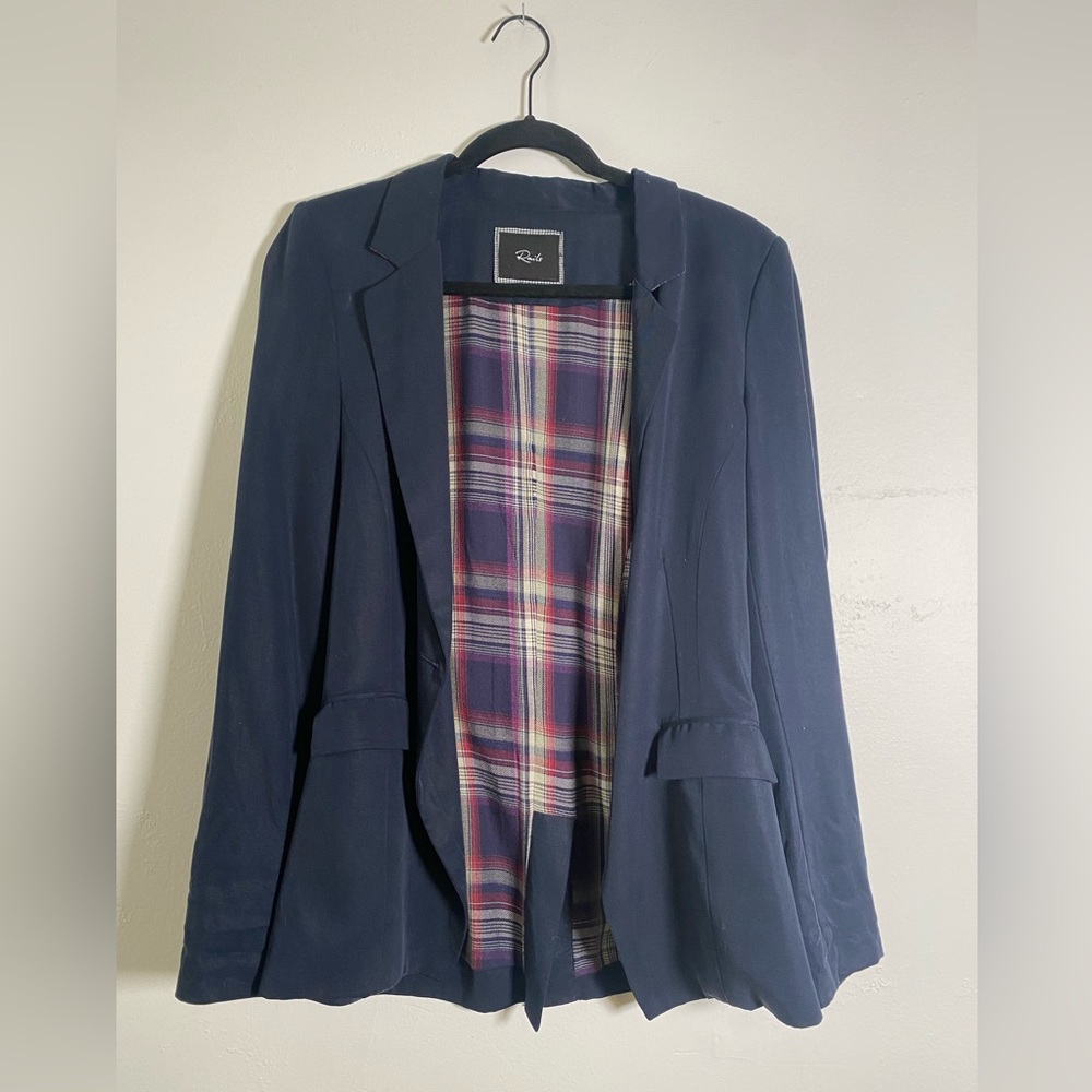 Rails Blue Blazer with fitted waist